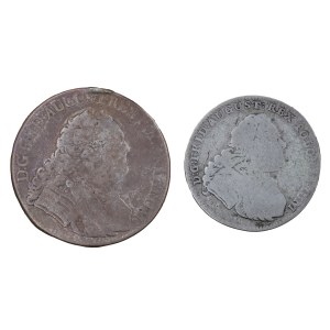 Zestaw 1/6 talara 1751 r. i 1/3 talara 1754 r. - August III