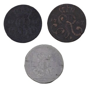 Set of 3 pennies - Stanislaw August Poniatowski