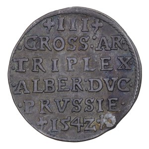 Trojak 1542 r. - Prusy, Albrecht Hohenzollern