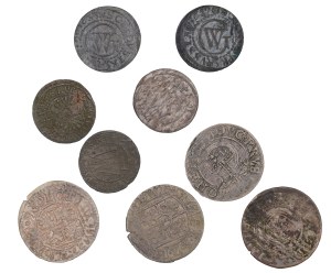 A set of 9 pieces of Prussian shekels and half-tracks