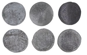 Set of 6 pieces of greszels - the principality of Bierutowo-Olesnica and the principality of Legnica-Brzesko-Volga