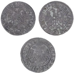Set of 3 pcs. 3 krajcars - Wroclaw, Ferdinand II