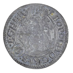 3 krajcary 1669 r. - Wrocław, Leopold I