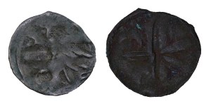 Set of 2 denarii 14th century. - Wolin