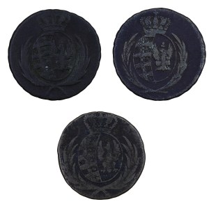 Set of 3 pcs. 3 pennies, Duchy of Warsaw