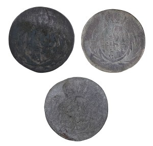 Set of 3 pcs. 5 pennies, Duchy of Warsaw