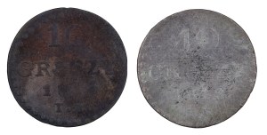 Set of 2 pcs 10 pennies, Duchy of Warsaw