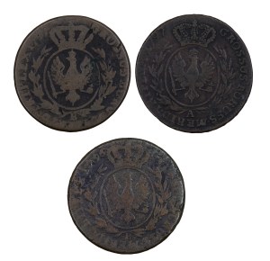 Set of 3 pieces of South Prussia trojaks