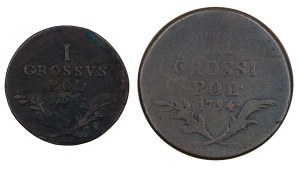Set of 2 military coins for the Polish lands - Austria