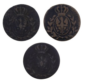Set of 3 pcs. 1 penny, Grand Duchy of Poznan
