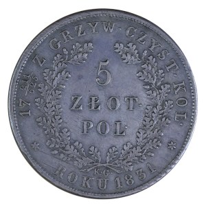5 PLN 1831, November Uprising