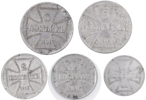 Set of 5 kopecks - German occupation authorities - eastern territories