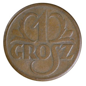 1 penny 1939, the Second Polish Republic 1923-1929