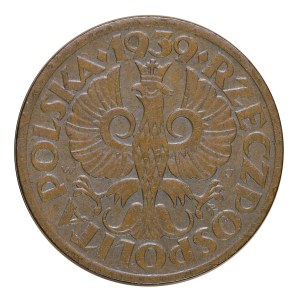 1 penny 1939, the Second Polish Republic 1923-1929