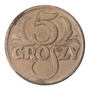 5 groszy 1935 r., II Rzeczpospolita Polska 1923-1929