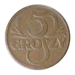 5 pennies 1938, Second Polish Republic 1923-1929