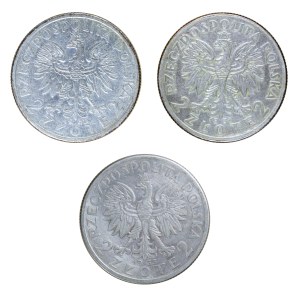 Set of 2 gold, Second Polish Republic 1923-1929