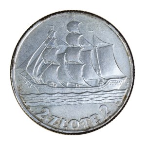 2 zloty 1936, sailing ship, Second Polish Republic 1923-1929