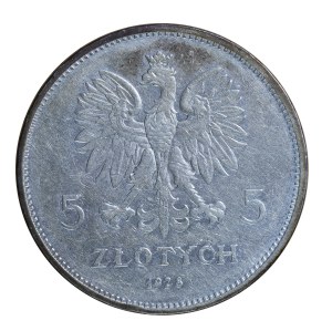 5 gold 1928, unmarked, Nike, Second Polish Republic 1923-1929