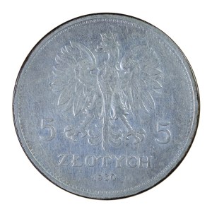 5 gold 1930, banner, Second Republic of Poland 1923-1929