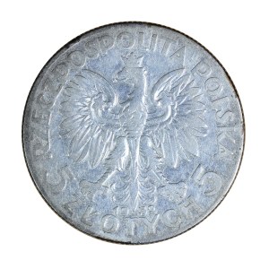 5 złotych 1932 r., ze znakiem, głowa kobiety, II Rzeczpospolita Polska 1923-1929