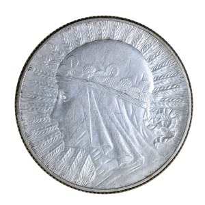5 gold 1934, with sign, woman's head, Second Polish Republic 1923-1929