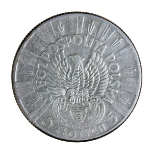 5 gold 1934, shooting eagle, Pilsudski, Second Polish Republic 1923-1929