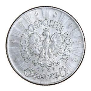 5 gold 1936, Pilsudski, Second Polish Republic 1923-1929