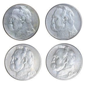 Zestaw 4 szt. 5 złotych, Piłsudski, II Rzeczpospolita Polska 1923-1929
