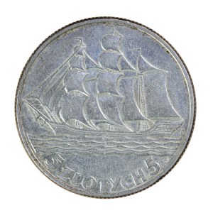 5 złotych 1936 r., żaglowiec, II Rzeczpospolita Polska 1923-1929