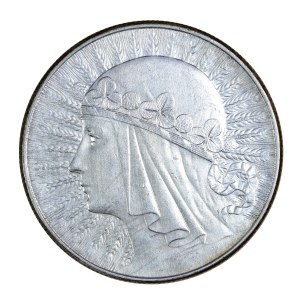 10 zloty, 1932 with sign, woman's head, Second Polish Republic 1923-1929