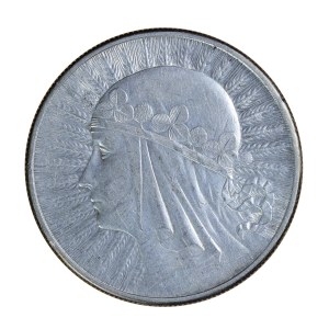 10 złotych, 1932 r. bez znaku, głowa kobiety, II Rzeczpospolita Polska 1923-1929