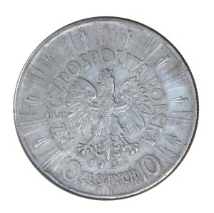 10 gold 1934, Pilsudski, Second Polish Republic 1923-1929