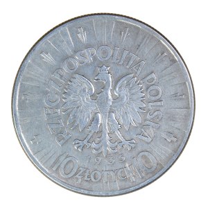 10 gold 1935, Pilsudski, Second Polish Republic 1923-1929