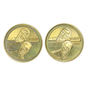 Zestaw 2 szt. 2 złote, 1996 r., Henryk Sienkiewicz