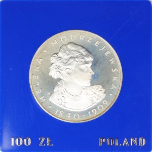 100 zloty 1975, Helena Modrzejewska, collector coin