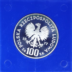 100 gold 1977, Henryk Sienkiewicz, collector coin