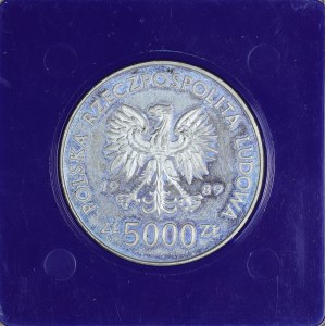 5000 złotych 1989 r., Toruń, moneta kolekcjonerska