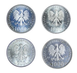 Set of 4 circulating silver coins