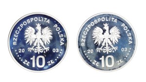 Set of 2 pcs. 10 gold 2003, Stanislaw Leszczynski