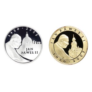 Zestaw 2 szt. 10 złotych 2005 r., Jan Paweł II