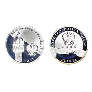 Zestaw 2 szt. 10 złotych 2005 r., Jan Paweł II