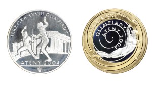 Zestaw 2 szt. 10 złotych 2004 r., olimpiada Ateny