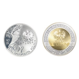 Zestaw 2 szt. 10 złotych 2004 r., olimpiada Ateny