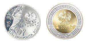 Zestaw 2 szt. 10 złotych 2004 r., olimpiada Ateny