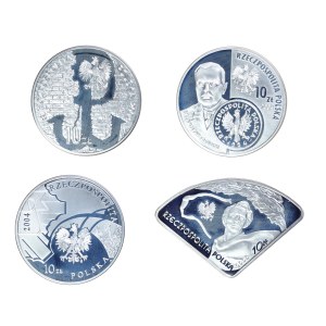 Zestaw 4 szt. 10 złotych 2004 i 2005 r.