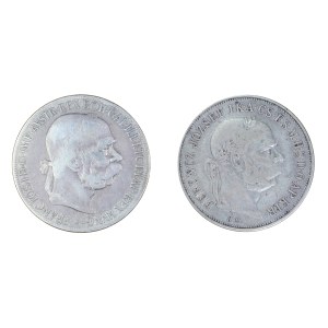 Zestaw 2 szt. 5 koron 1900 r., Franciszek Józef I