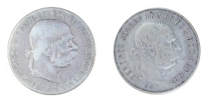 Set of 2 pcs. 5 crowns 1900, Franz Joseph I