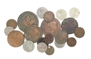 Set of 20 coins, Austria - 18th to 20th centuries.