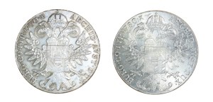 Set of 2 pcs. Thaler 1780, Maria Theresa